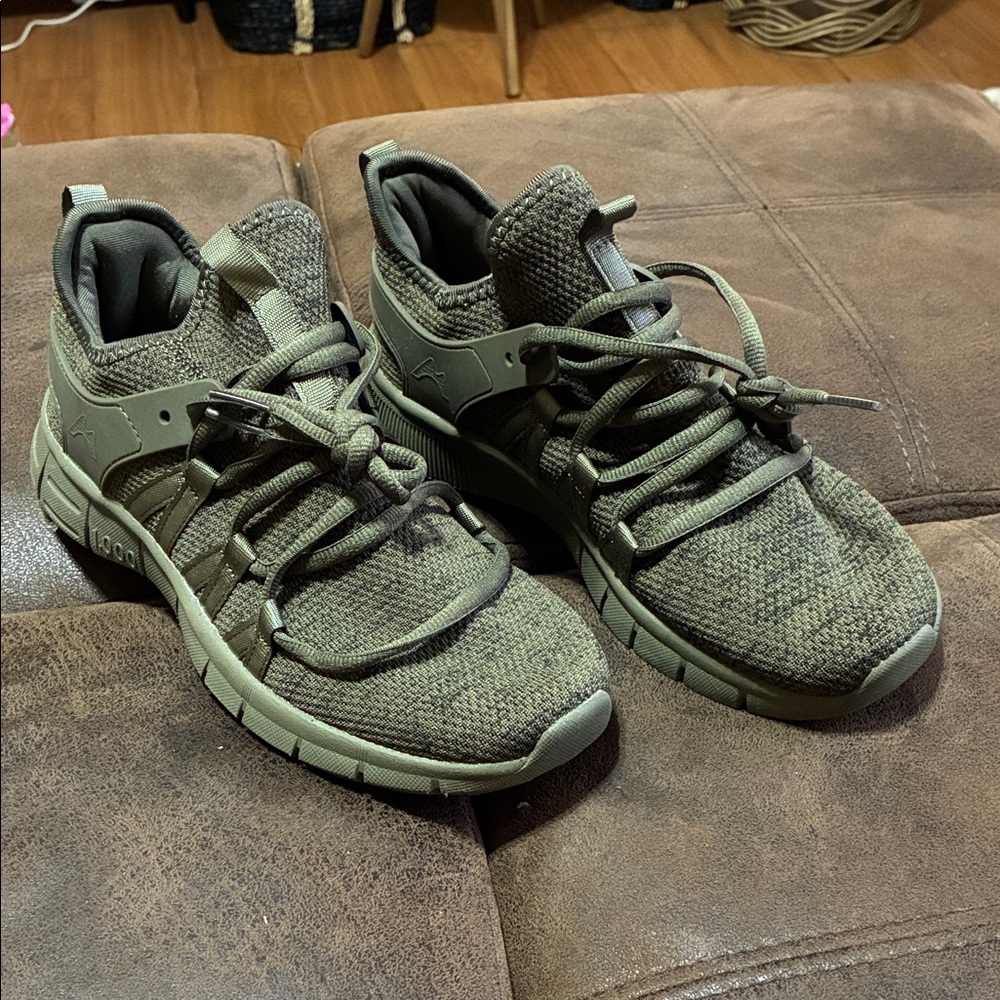 Green Knit Sneakers